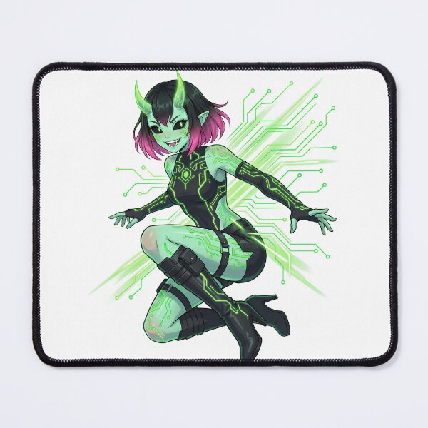Item preview, Bright green circuit pattern Cyber Demon designed and sold by OtterlyAssets.