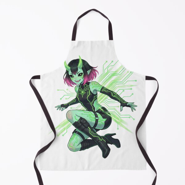 Item preview, Bright green circuit pattern Cyber Demon designed and sold by OtterlyAssets.