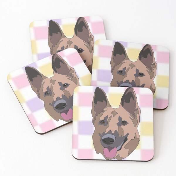 Item preview, Copy of German shepherd mutt pastel pattern designed and sold by LeahcarsArt.