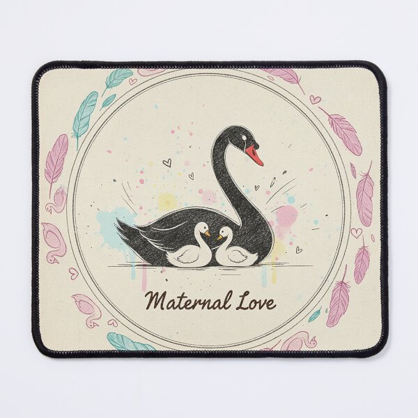 Item preview, Maternal Love: Swans on Lake Sketch designed and sold by VisualRotaStudio .