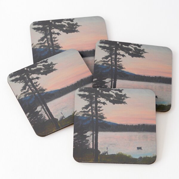 Item preview, Sunset Pond Painting Print designed and sold by Mel Katcharian.