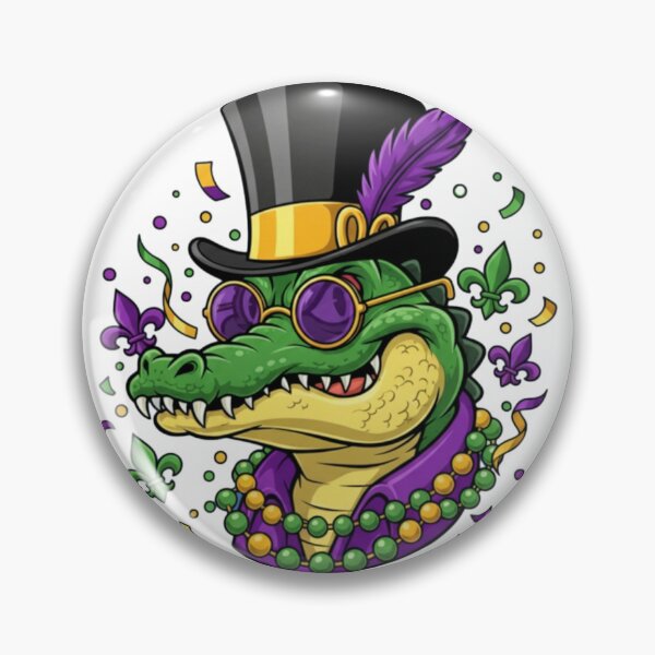 Artikelvorschau, Mardi Gras Cool Daddy Gator entworfen und verkauft von PlantzMatter.
