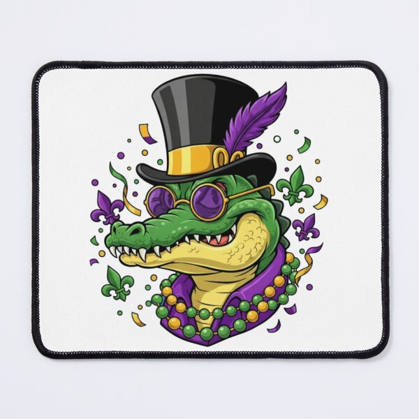 Item preview, Mardi Gras Cool Daddy Gator  designed and sold by PlantzMatter.