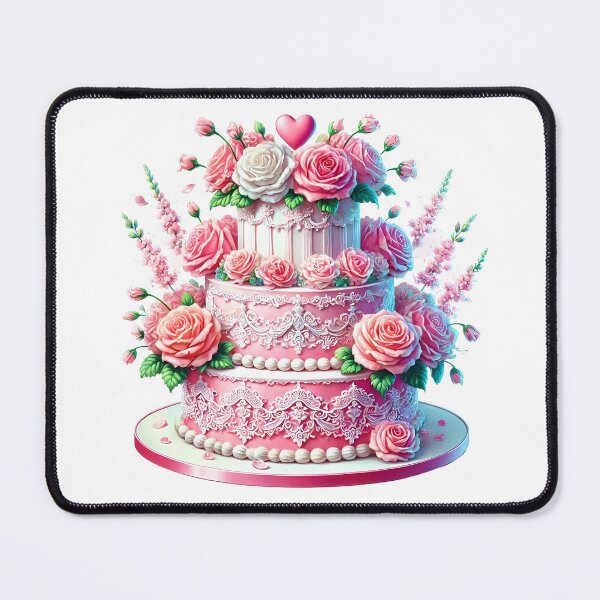 Item preview, Gourmet Valentine Love Cake - Sweet Heart Dessert Art designed and sold by FuzionRaptor.