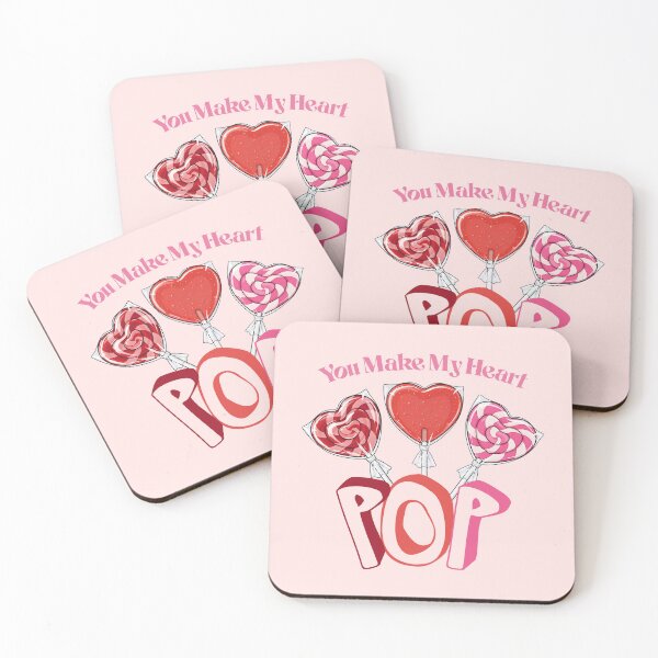 Item preview, You Make My Heart Pop Retro Heart Lollipops designed and sold by LinaValearte.