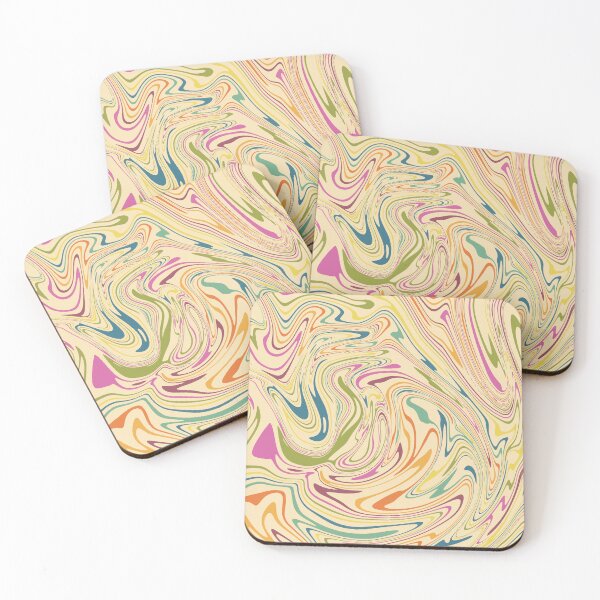 Item preview, Retro Psychedelic Marble Swirl - Groovy 70s Fluid Art Abstract designed and sold by DeeLulu.