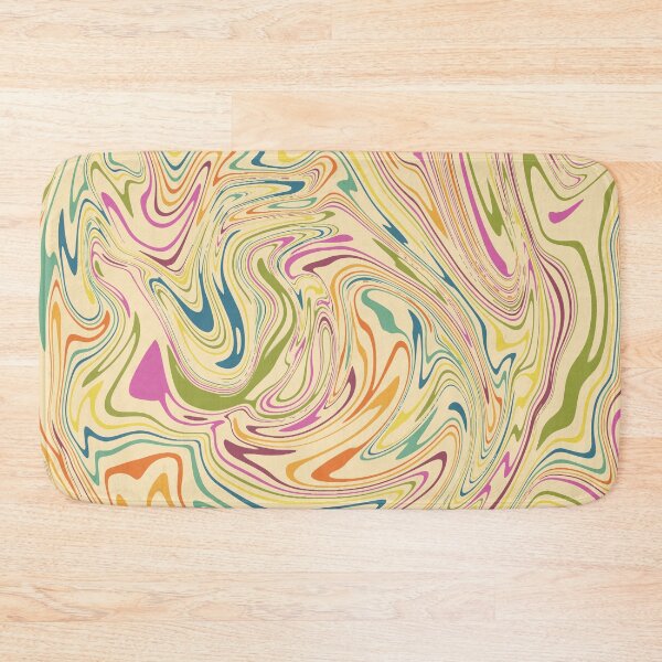 Item preview, Retro Psychedelic Marble Swirl - Groovy 70s Fluid Art Abstract designed and sold by DeeLulu.