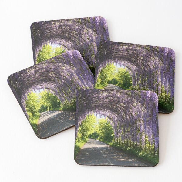 Item preview, Wisteria Summer Archway – Purple Blossoms Over the Road designed and sold by EmeraldeaArt.