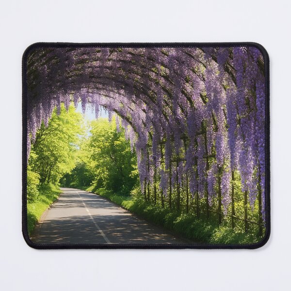 Item preview, Wisteria Summer Archway – Purple Blossoms Over the Road designed and sold by EmeraldeaArt.