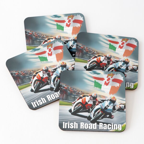 Item preview, Irish Motorcycle Road Racing (Oil on Paper). designed and sold by MPC-Mince-Pies.
