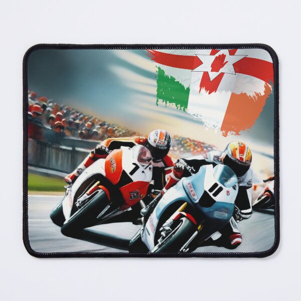 Item preview, Irish Motorcycle Road Racing (Oil on Paper). designed and sold by MPC-Mince-Pies.