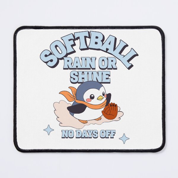 Item preview, Softball Rain or Shine – No Days Off Cute Penguin Design designed and sold by FontenelleTees.