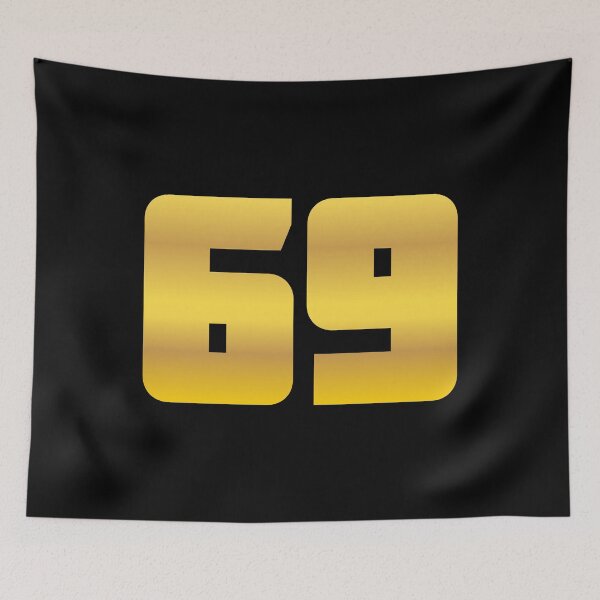 Item preview, 69, Sixty-Nine Thick Golden Bold designed and sold by Memes N Lore .