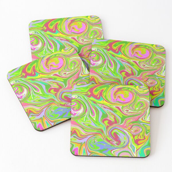Item preview, Neon Psychedelic Marble Swirl - Trippy 90s Rave Abstract Pattern designed and sold by DeeLulu.