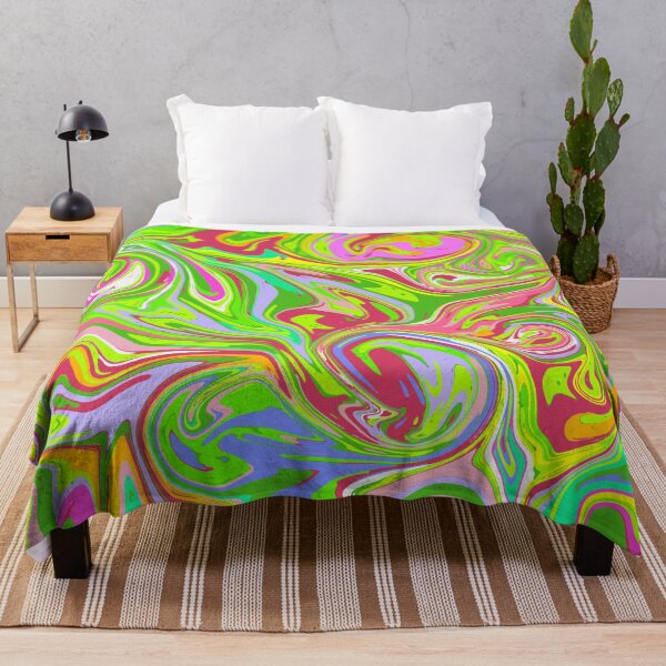 Item preview, Neon Psychedelic Marble Swirl - Trippy 90s Rave Abstract Pattern designed and sold by DeeLulu.