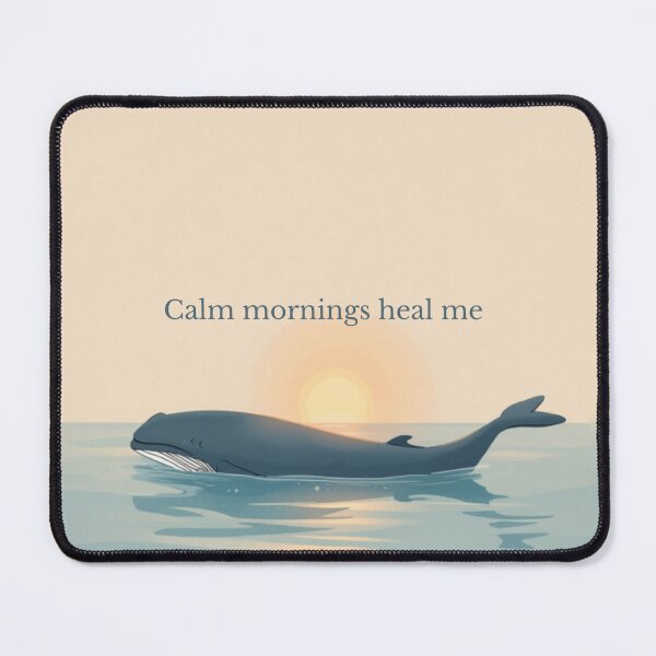 Item preview, Calm Mornings Heal Me – Whale at Dawn | Relaxing Minimalist Art designed and sold by soletstudio.