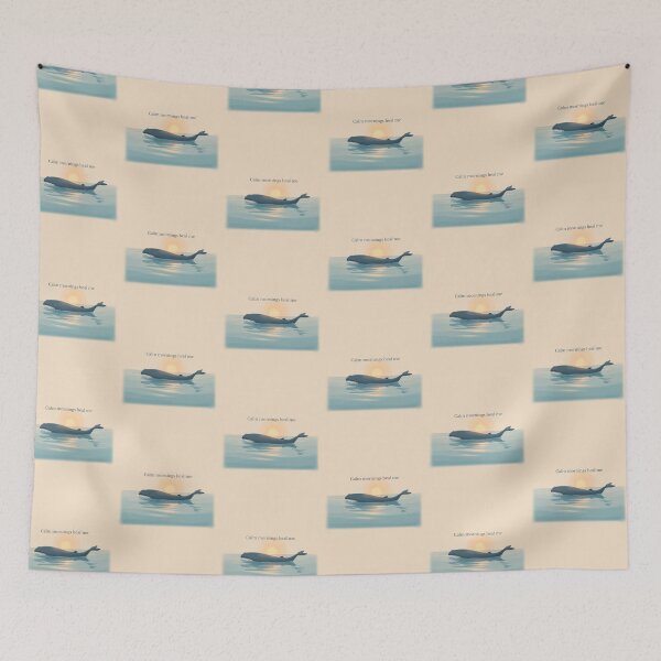 Item preview, Calm Mornings Heal Me – Whale at Dawn | Relaxing Minimalist Art designed and sold by soletstudio.