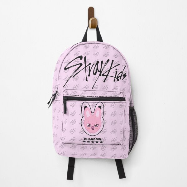 Item preview, Stray Kids CHANGBIN Backpack Pink designed and sold by Miyo's Store.