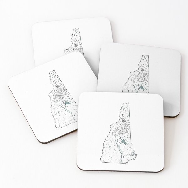 Item preview, New Hampshire Illustrated Map – Hand-Drawn Rivers & Nature Adventure Sketch designed and sold by Paper Drip.