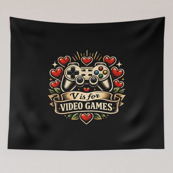 Item preview, V is For Video Games  designed and sold by DemureArtsy.