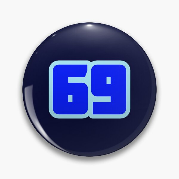 Item preview, 69, Sixty-Nine Thick Bold Blue Outline designed and sold by Memes N Lore .
