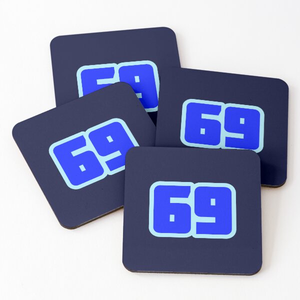 Item preview, 69, Sixty-Nine Thick Bold Blue Outline designed and sold by Memes N Lore .