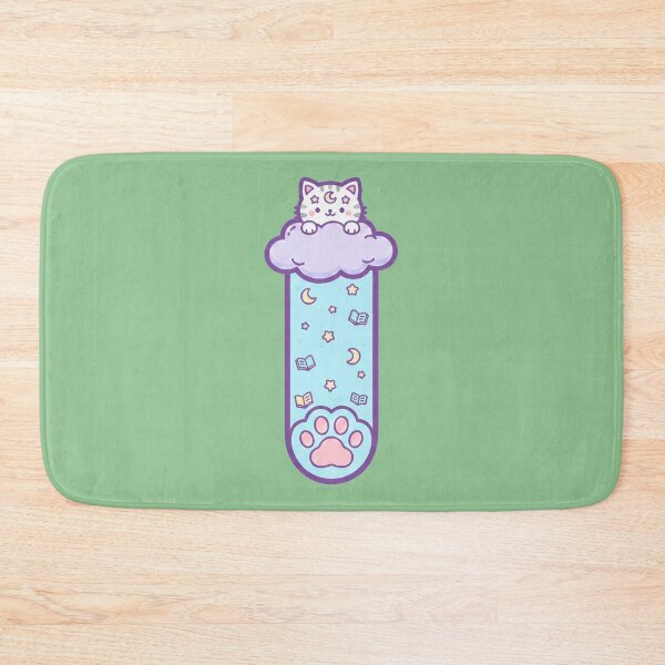 Item preview, Kawaii Celestial Reading Cat Bookmark Sticker - Pastel Bookish Aesthetic designed and sold by DogLord.