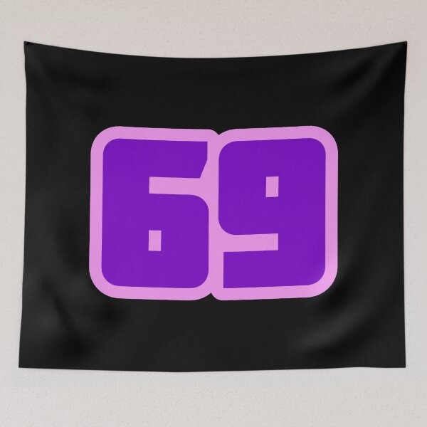 Item preview, 69, Sixty-Nine Thick Bold Pink Outline designed and sold by Memes N Lore .