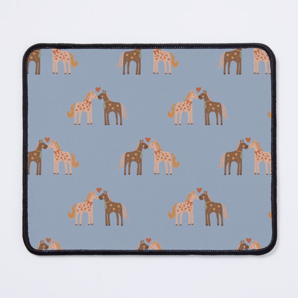 Item preview, Sweet Valentine Horses with Heart / Cute horse patter / Equestrian print/ Whimsical Love Pattern designed and sold by LucianaMcHugh.