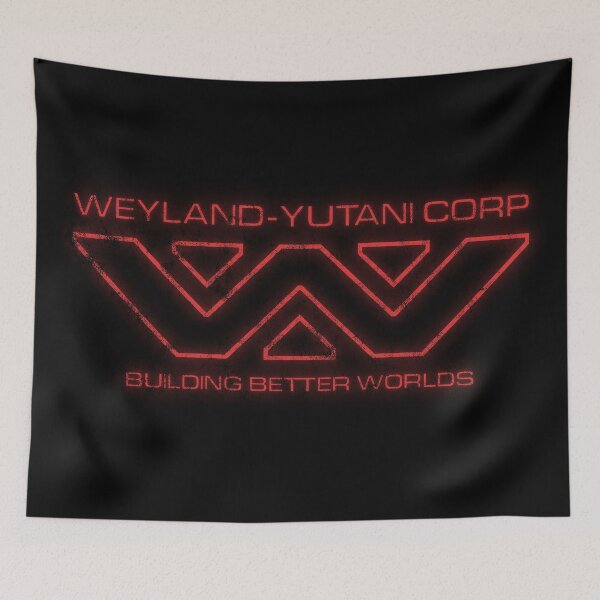 Item preview, Alien Weyland Yutani Corp Red Neon Logo Distressed designed and sold by Power Up Prints.