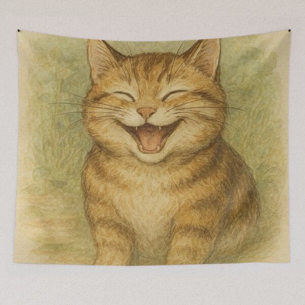 Item preview, Laughing Cat designed and sold by TinCatOutPost.