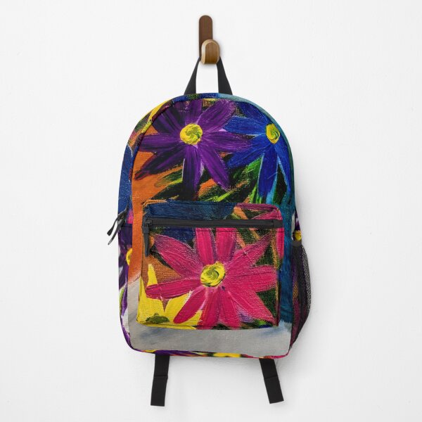 Item preview, Vibrant Star Flowers in Blue Vase - Bold Acrylic Still Life designed and sold by kkartwork.