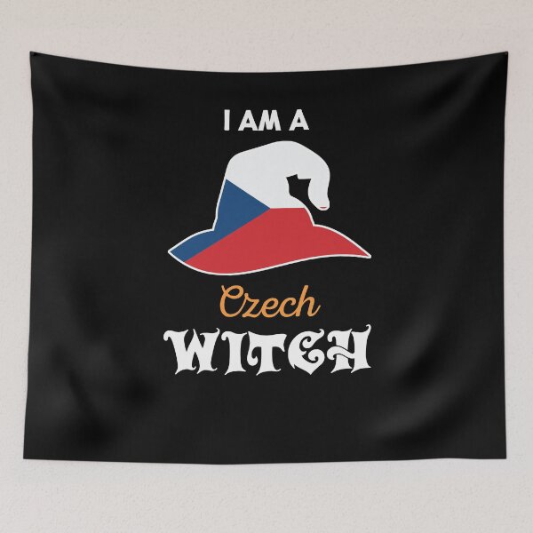 Item preview, Witch Halloween Czech Flag designed and sold by countryflags.