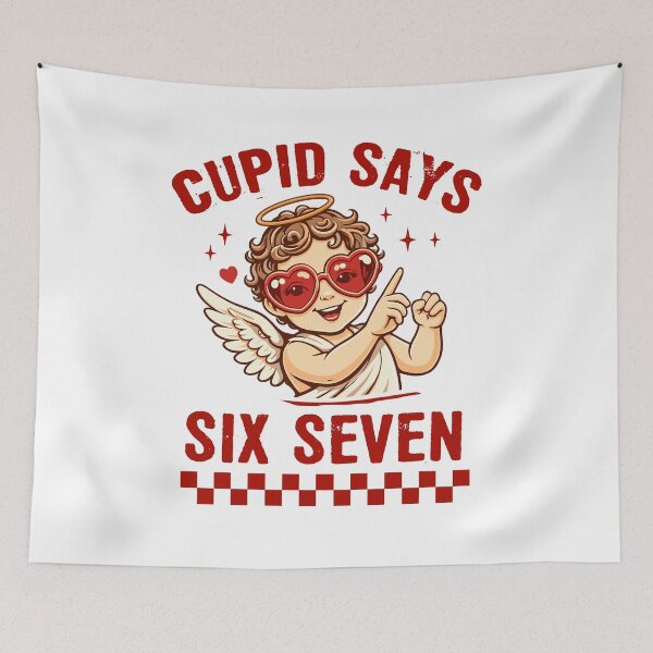 Item preview, Cupid Says Six Seven Funny Valentine day Love Quote designed and sold by MuniraWearify.