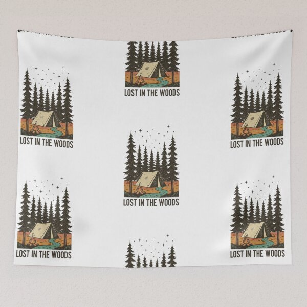 Item preview, Retro Camping Night Starry Forest designed and sold by LuloCreative.