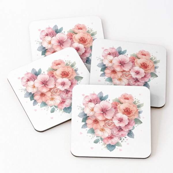 Item preview, Soft Pastel Floral Heart Bouquet designed and sold by EmpoweredEchoesSpirit.