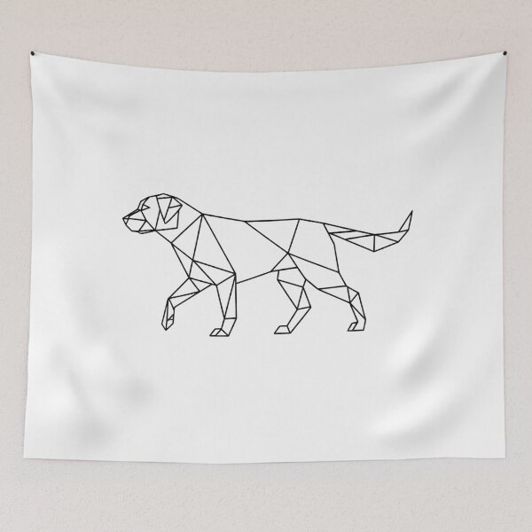 Item preview, Minimalist Walking Dog Geometric Line Art designed and sold by Jhunell.