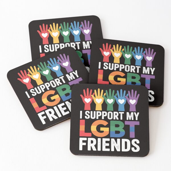 Item preview, I Support My LGBT Friends Gay Pride LGBTQ Straight designed and sold by cherylbartlett.