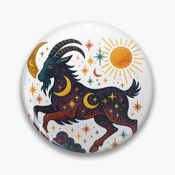 Item preview, Celestial Goat Leaping Through Stars designed and sold by chromatalove.