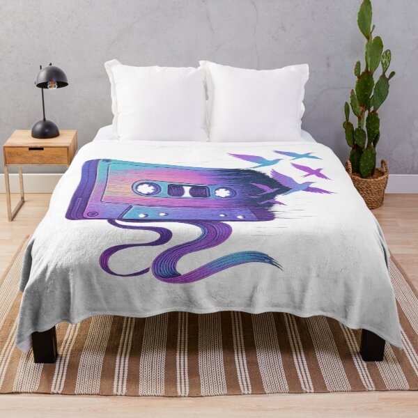 Item preview, Retro Cassette Releasing Neon Birds designed and sold by chromatalove.
