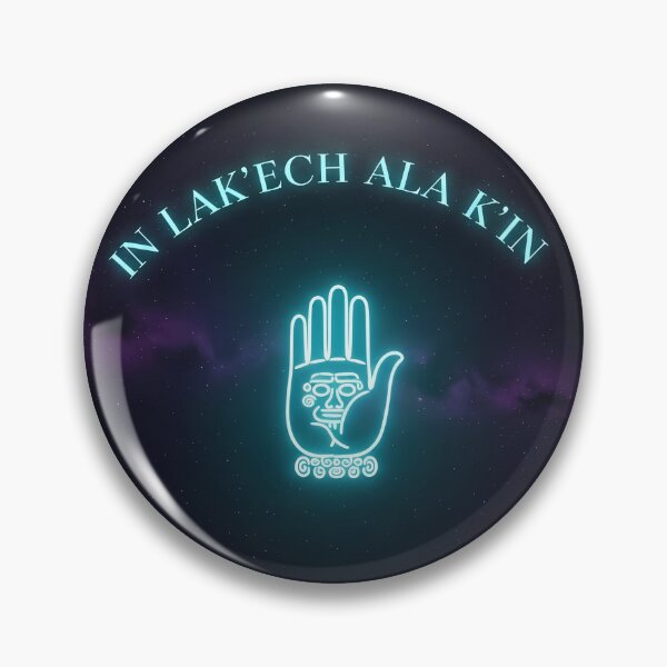 Item preview, In Lak'ech Ala K'in - Mayan Code of Unity - Blue Hand Neon designed and sold by FLUFFIN'ARTS.