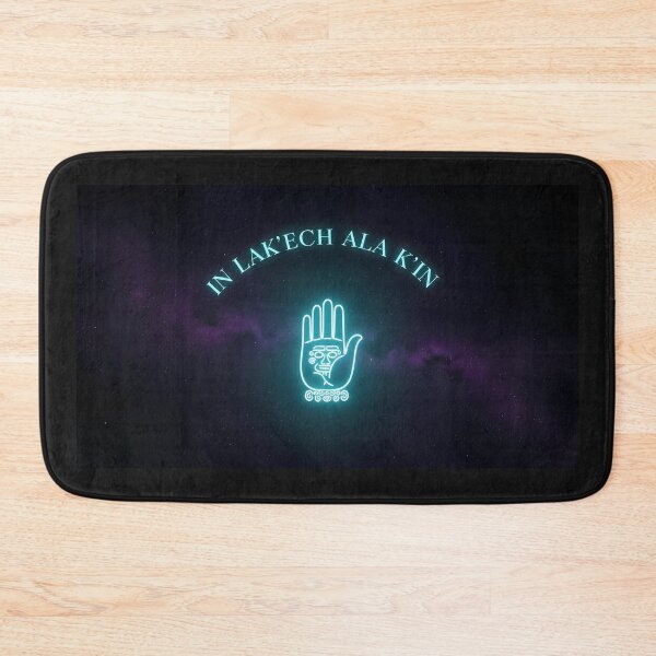 Item preview, In Lak'ech Ala K'in - Mayan Code of Unity - Blue Hand Neon designed and sold by FLUFFIN'ARTS.