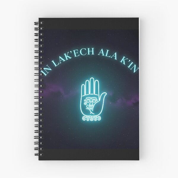 Item preview, In Lak'ech Ala K'in - Mayan Code of Unity - Blue Hand Neon designed and sold by FLUFFIN'ARTS.