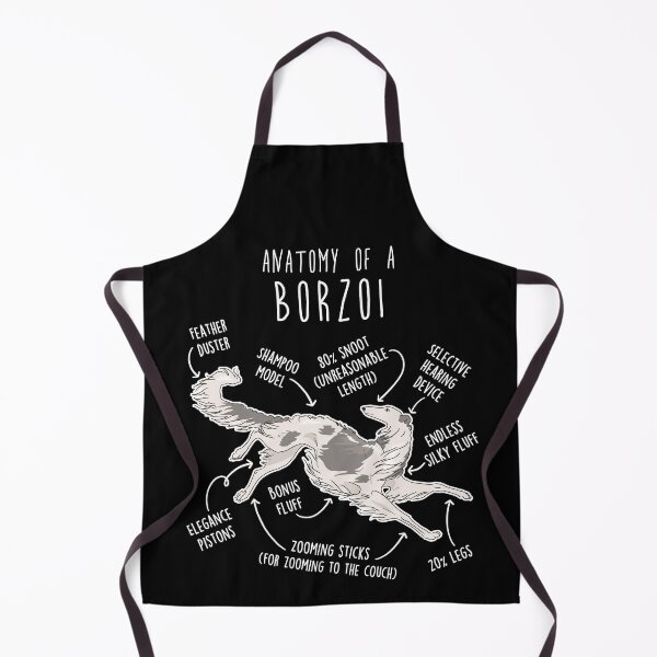 Item preview, Silver and White Borzoi Dog Anatomy designed and sold by Clara Hollins.
