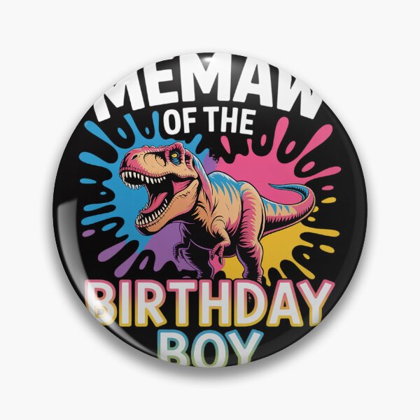Item preview, Memaw Of The Birthday Boy Dinosaur T Rex Colorful designed and sold by gerardostokes.