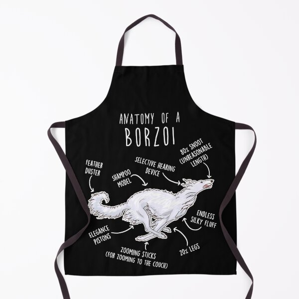 Item preview, White Borzoi Dog Anatomy designed and sold by Clara Hollins.