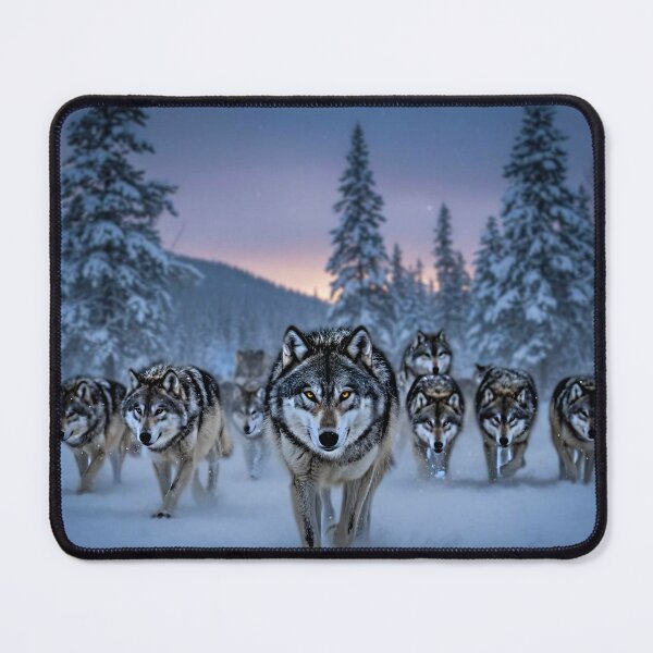 Item preview, Wolves in snowy forest designed and sold by biancabunny.