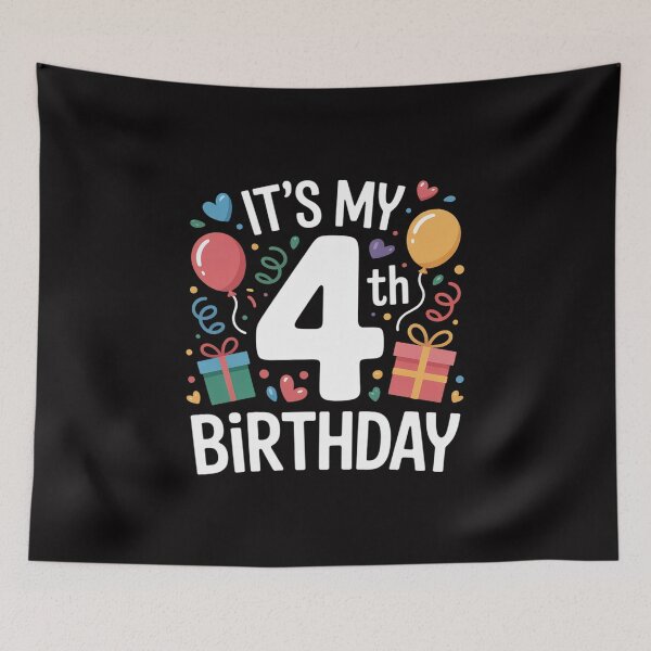 Item preview, Kids It's My 4th Birthday 4 Four Happy Birthday Boys or Girls designed and sold by gerardostokes.