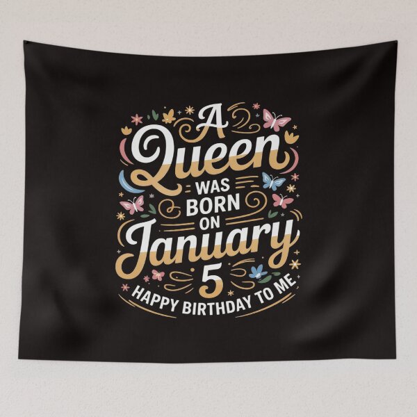 Item preview, January 5 Birthday A Queen was Born in 5th January designed and sold by cherylbartlett.