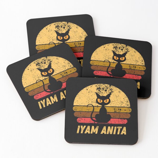 Item preview, Minimalist Black Cat Retro Sunset - IYAM ANITA Whimsical Pet Art designed and sold by AnitaVibes.
